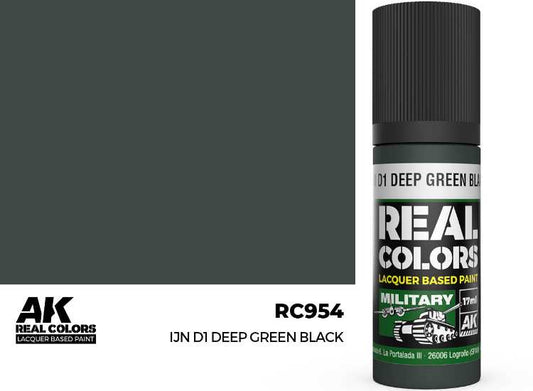 17ml AK Interactive - Real Colors Lacquer Paint - IJN D1 Deep Green Black
