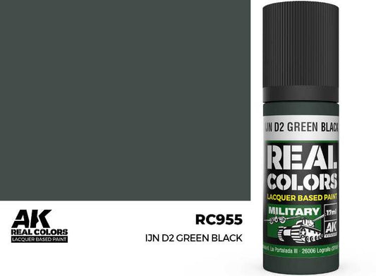 17ml AK Interactive - Real Colors Lacquer Paint - IJN D2 Green Black