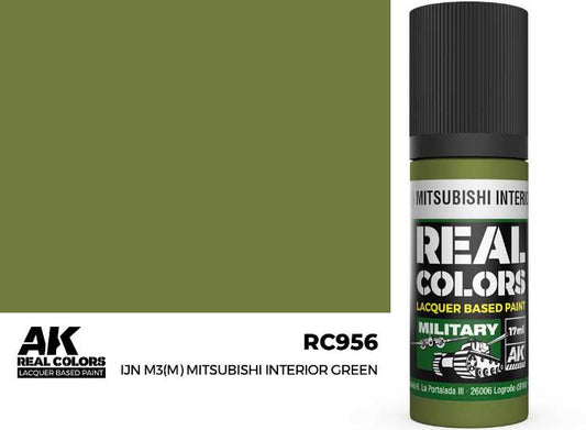 17ml AK Interactive - Real Colors Lacquer Paint - IJN M3 (M) MITSUBISHI Interior Green