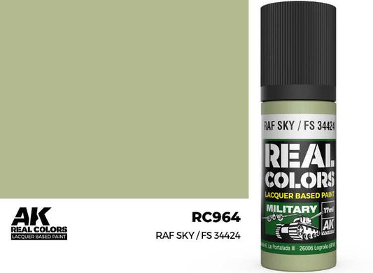 17ml AK Interactive - Real Colors Lacquer Paint - RAF Sky / FS 34424