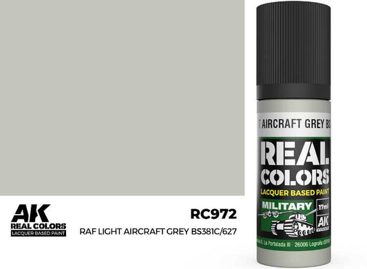 17ml AK Interactive - Real Colors Lacquer Paint - RAF Light Aircraft Grey BS381C/627