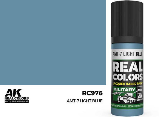 17ml AK Interactive - Real Colors Lacquer Paint - AMT-7 Light Blue