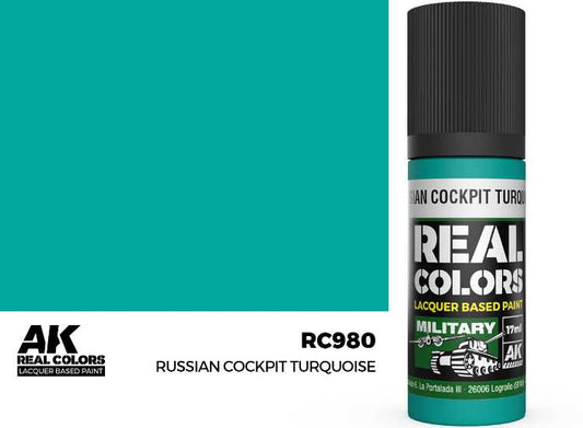 17ml AK Interactive - Real Colors Lacquer Paint - Russian Cockpit Torquoise