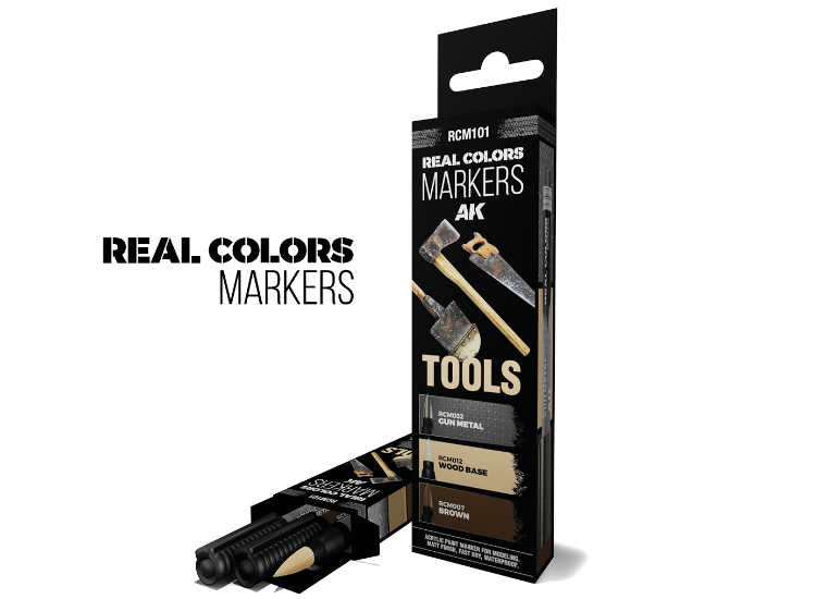 '- AK Interactive - Tools - Set of 3 Real Colors Markers