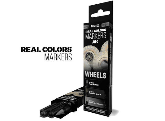 - AK Interactive - Wheels - Set of 3 Real Colors Markers
