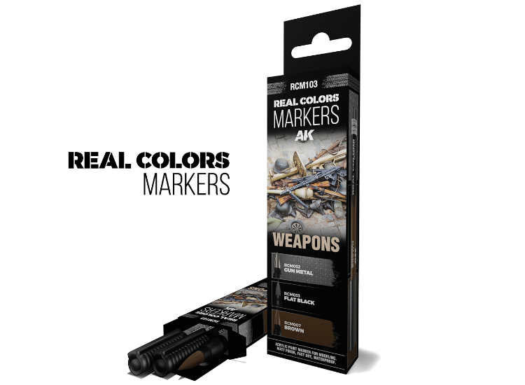 '- AK Interactive - Weapons - Set of 3 Real Colors Markers