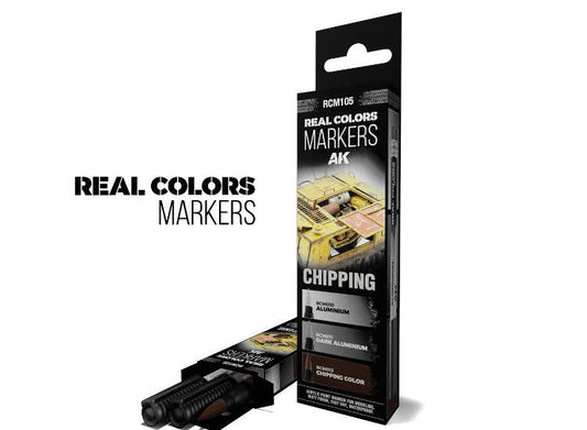 '- AK Interactive - Chippings - Set of 3 Real Colors Markers