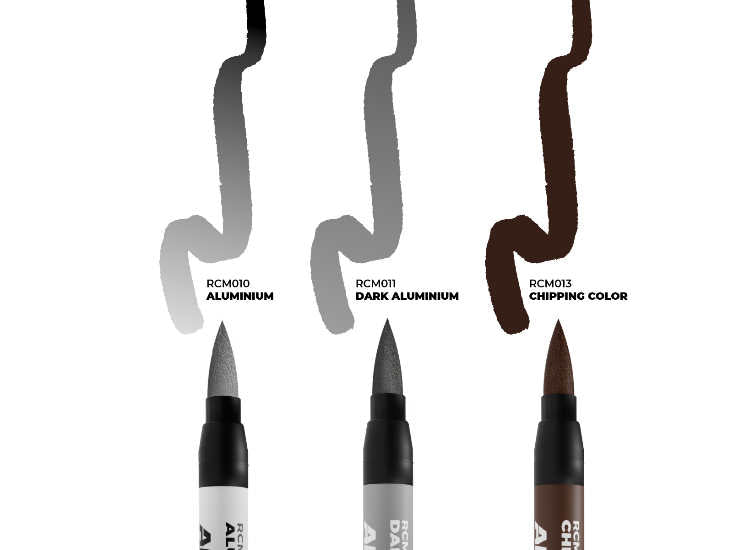 - AK Interactive - Chippings - Set of 3 Real Colors Markers