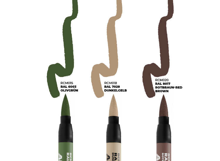 - AK Interactive - Late German AFV Camo Colours - Set of 3 Real Colors Markers