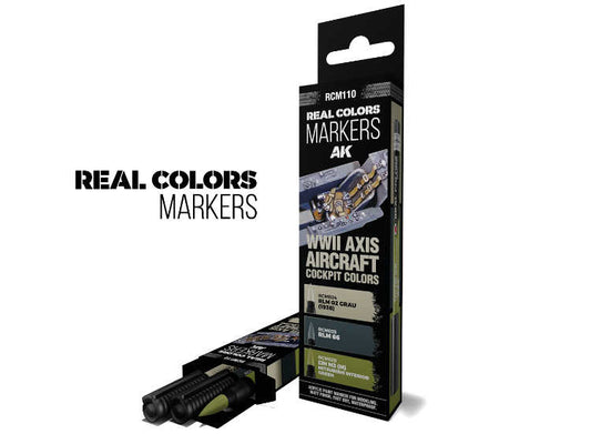 - AK Interactive - WWII Axis Aircraft Cockpit Colours - Set of 3 Real Colors Markers