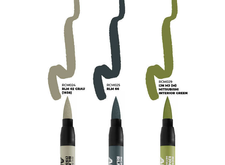 - AK Interactive - WWII Axis Aircraft Cockpit Colours - Set of 3 Real Colors Markers