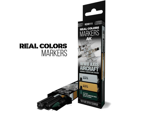 - AK Interactive - WWII Axis Aircraft Squiggle Cam Colours - Set of 3 Real Colors Markers