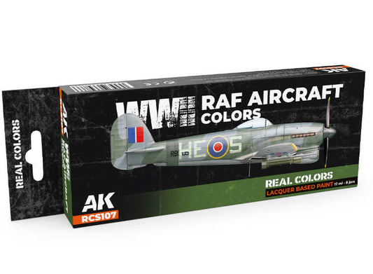 8 x17ml AK Interactive - Real Colors Paint Set - WWII RAF Aircraft Colours