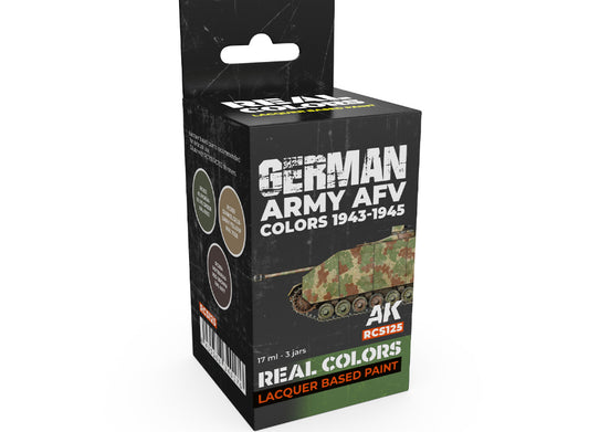 3 x17ml AK Interactive - Real Colors Paint Set - German Army AFV 1943-1945