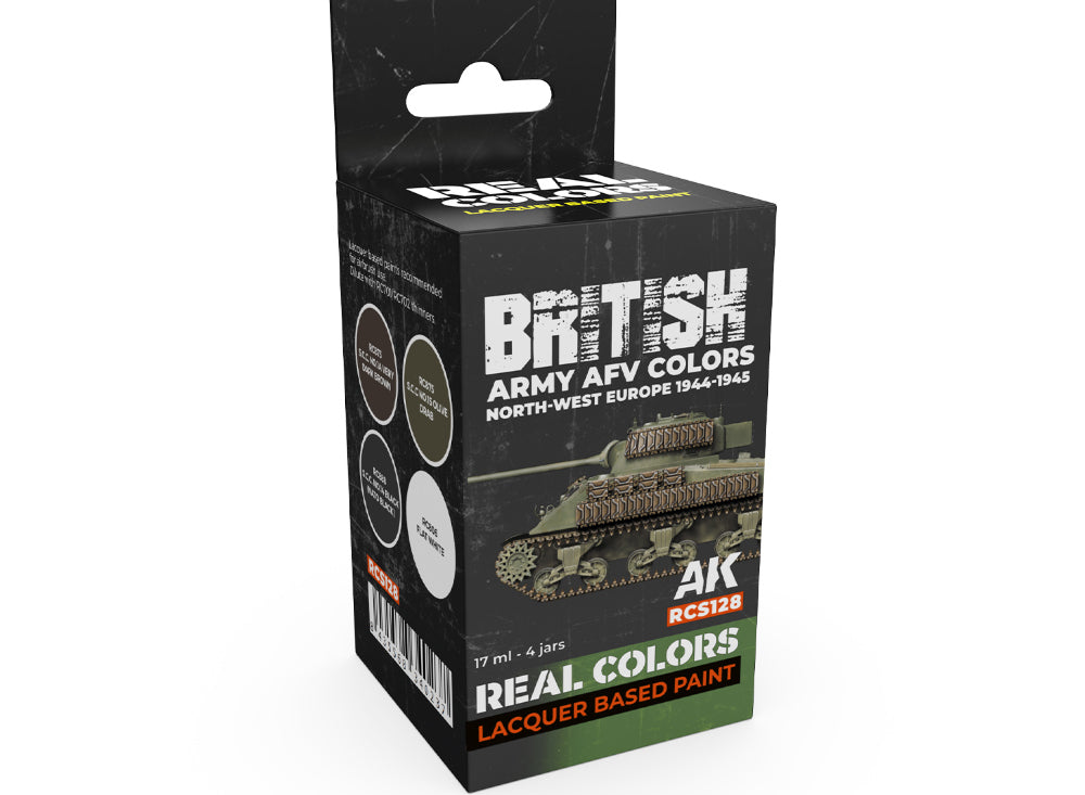 4 x17ml AK Interactive - Real Colors Paint Set - British Army AFV North-West Europe 1944-1945