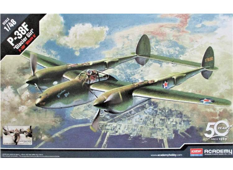 1/48 Academy - P-38F Lightning ' Glacier Girl'