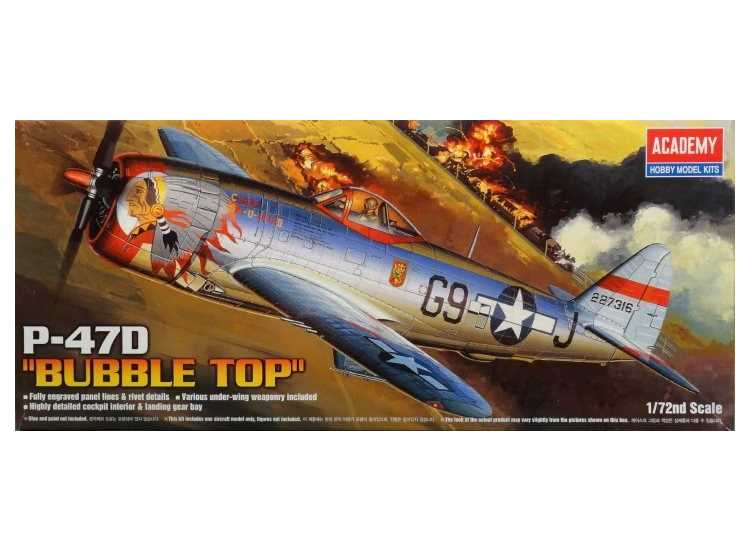 1/72 Academy - P-47D Thunderbolt Bubble Top
