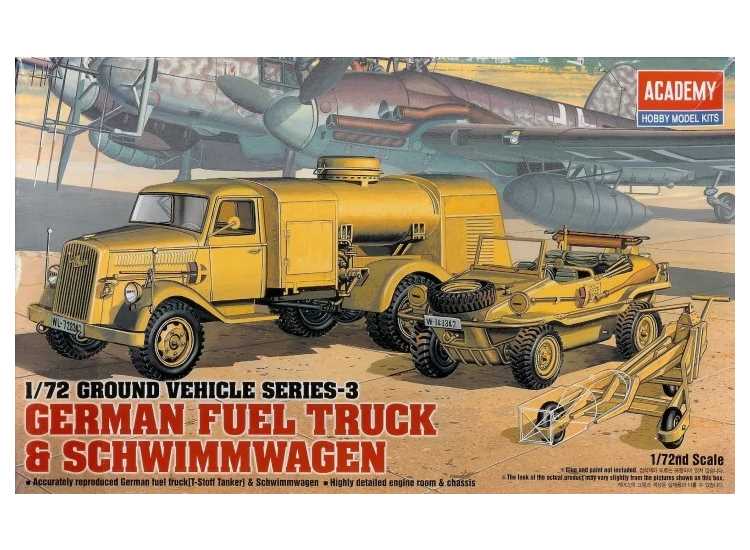 1/72 Academy - WWII German Fuel Truck & Schwimwagen