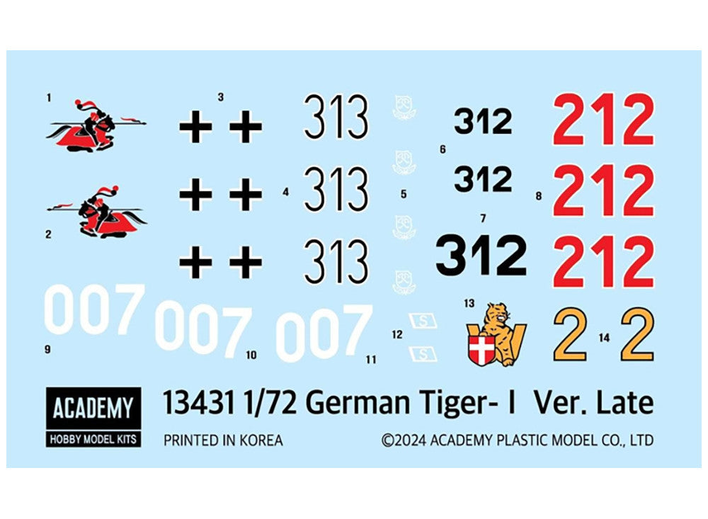 1/72 Academy - German Tiger-I ver. Late