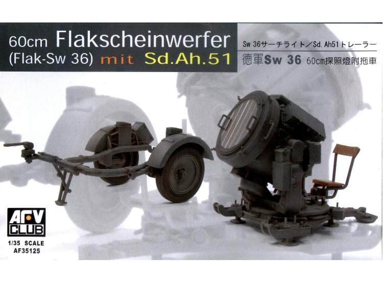 1/35 AFV Club - German SW-36 Searchlight/with Sd.Ah.51 Trailer
