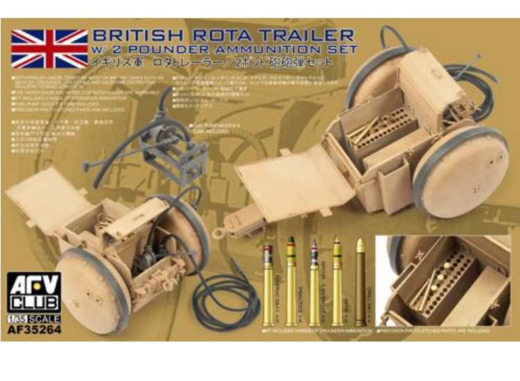 1/35 AFV Club - WW2 British Rota Trailer with 2-Pounder Ammunition Set