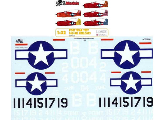 1/32 Alley Cat - Post War Test F6F-5K Hellcats Decals
