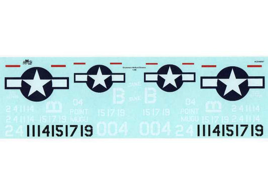 1/48 Alley Cat - Post War Test F6F-5K Hellcats Decals