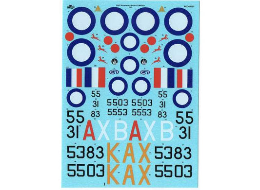 1/48 Alley Cat - Decals for Spitfire Mk XVIe Bubble Top, South African Air Force (SAAF)