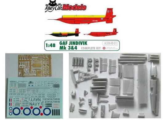 1/48 Alley Cat - GAF Jindivik Mk. 3 & 4 Complete Kit