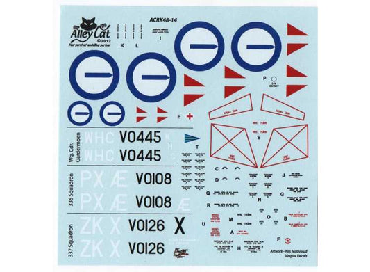 1/48 Alley Cat - DH Vampire Mk52 Limited Edition Decals