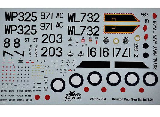 1/72 Alley Cat - Sea Balliol Decals