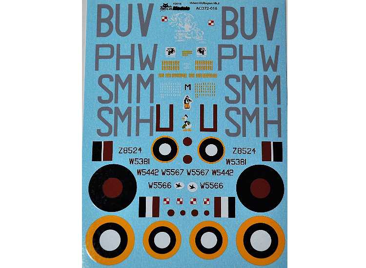 1/72 Alley Cat - Wellington MkII Decals