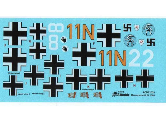 1/72 Alley Cat - Decals for Me Bf109-D