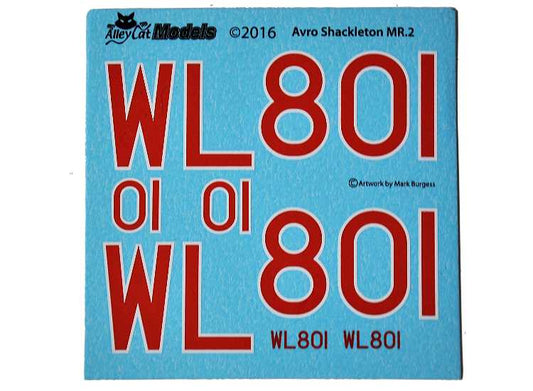 1/72 Alley Cat - MR.2 Shackleton WL801 Decals