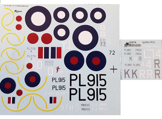 1/72 Alley Cat - Spitfire PRXI RAF/RCAF over Europe Decals