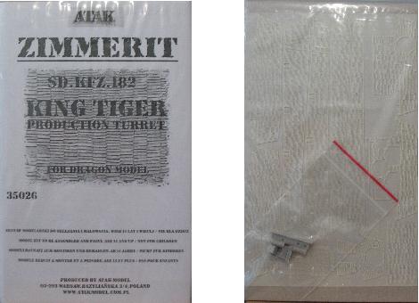 1/35 Atak - Zimmerit For KING TIGER  For DRAGON Kit