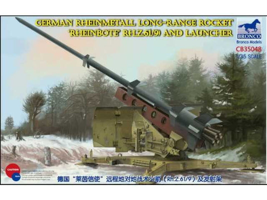 1/35 Bronco - German Rheinmetall Long-Range Rocket ‘Rheinbote’ (Rh.Z.61/9) and launcher