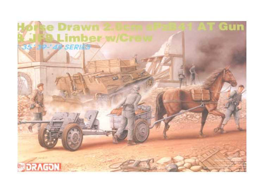 1/35 Dragon - Horse Drawn 2.8cm SPzB41 AT Gun & JF8 Limber w/Crew