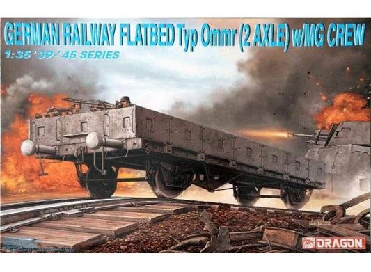 1/35 Dragon - German Railway Flatbed Typ Ommr (2 Axle) w/MG Crew