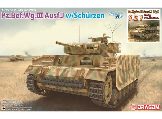 1/35 Dragon - Pz.Bef.Wg.III Ausf.J / Pz.III Ausf.J (Tp) Early Production (2 in 1)