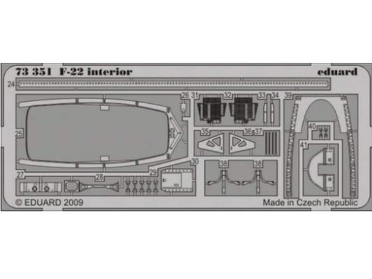 1/72 Eduard - F-22 Interior Pre Painted Etch - (Hobbyboss)