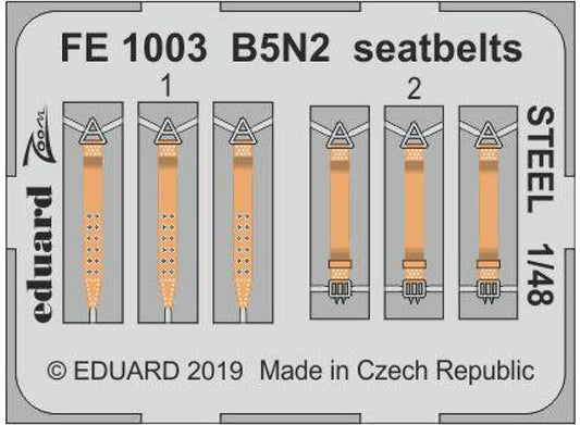1/48 Eduard - Nakajima B5N2 Type 97 seatbelts Steel Photo Etch( for Hasegawa kits)