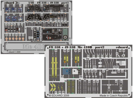 1/48 Eduard - Messerschmitt Me-410B Photo Etch (for Monogram and Revell kits)