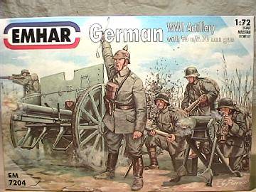 1/72 Emhar - WWI German Artillery and 96 N/A 77mm Cannon