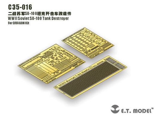 1/35 ET Model - WWII Soviet SU-100 Tank Destroyer Photo Etch (for Dragon)