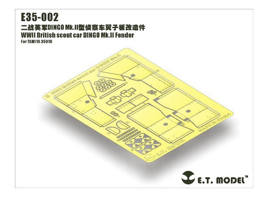 1/35 ET Model - WWII British Scout Car Dingo Mk.II Fender Photo Etch (for Tamiya)