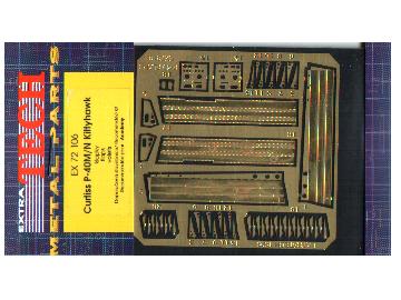 1/72 Extratech - Photoetch Flaps for Academy Curtiss P-40M/N 