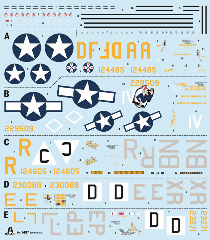 Italeri IT1487 1/72 - B-17F Flying Fortress