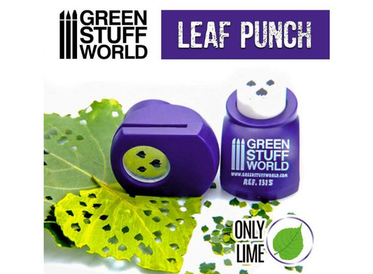 - Green Stuff World - Miniature Leaf Punch - Dark Purple - Lime Leaves (1/35 -1/48)