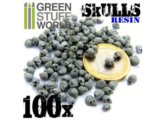 - Green Stuff World - 100 x Resin Skulls (1/52 - 1/35)